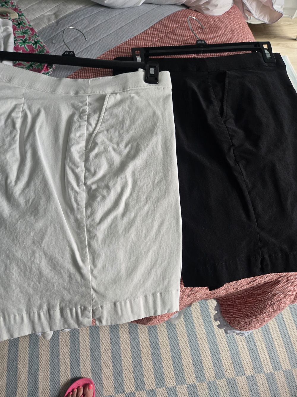 2 Pairs Of Bermuda Shorts, Classic Black and White Bundle